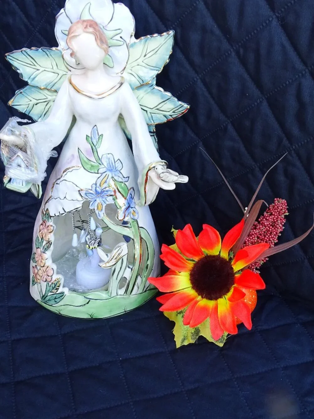 Blue Sky 2004 Large Mother Nature T. Lite Candle Holder 12 1/2